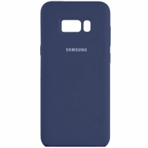 Чехол Silicone cover для Samsung Galaxy S8 Plus, темно синий купить