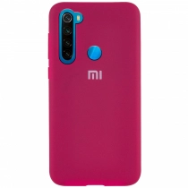Чехол Silicone cover для Xiaomi Redmi Note 8, малиновый купить