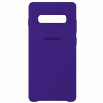 Чехол Silicone cover для Samsung Galaxy S10 Plus, сливовый купить
