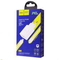 Type-C Hoco N14 (3A, PD, Type-C-Lightning) kabeli bilan oq zaryadlovchi sotib olish